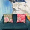 Housse de coussin en coton imprimé - We are Flowers - Rose