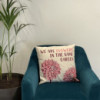 Housse de coussin en coton imprimé - We are Flowers - Rose