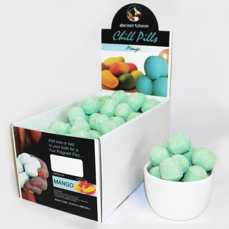 Boîte de 1,3 kg de pilules relaxantes à la mangue