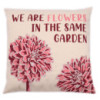 Housse de coussin en coton imprimé - We are Flowers - Naturel