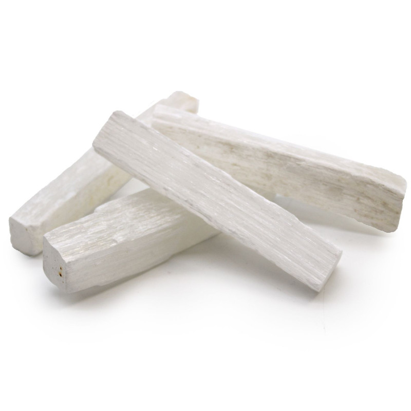 Bâton de sélénite cristal brut - Pierre naturelle 7-10 cm