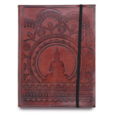 Carnet moyen avec sangle - Mandala tibétain