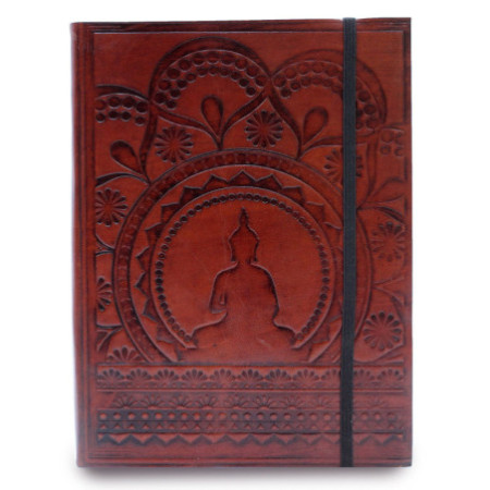 Carnet moyen avec sangle - Mandala tibétain
