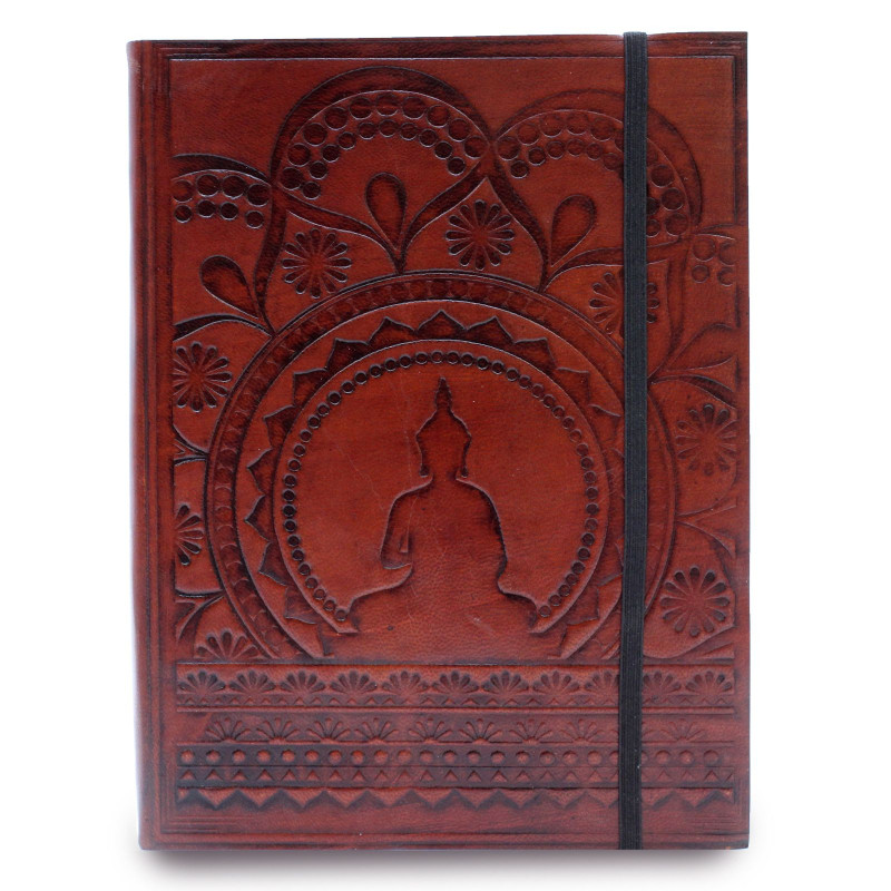 Carnet moyen avec sangle - Mandala tibétain
