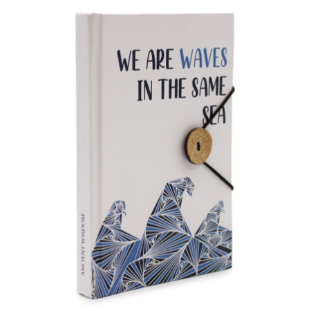 Petit carnet avec sangle - Vagues dans la même mer