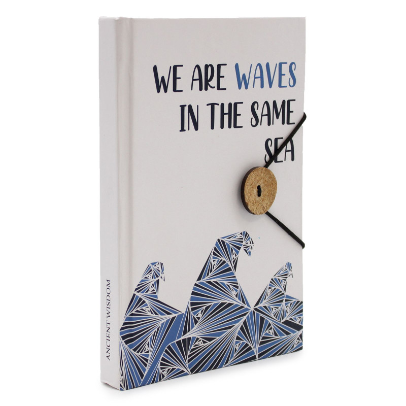 Petit carnet avec sangle - Vagues dans la même mer