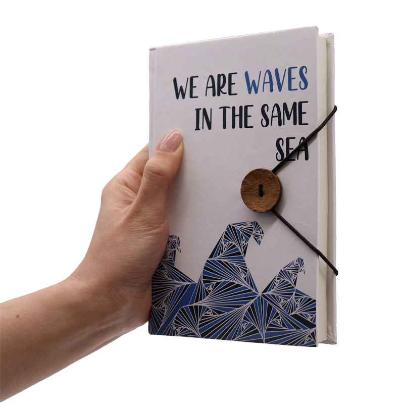 Petit carnet avec sangle - Vagues dans la même mer