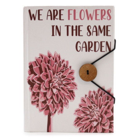 Petit carnet avec sangle - Fleurs dans le même jardin