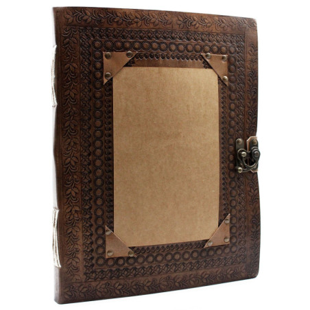 Grand livre d'or personnalisable en cuir 10x13 (200 pages)