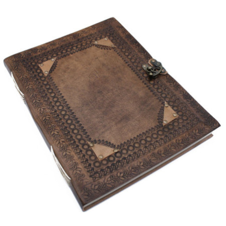 Grand livre d'or personnalisable en cuir 10x13 (200 pages)