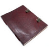 Grand livre en cuir Fleur de Vie 10x13 (200 pages)