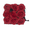 Bouquet de fleurs de savon - 9 roses rouges - Carré