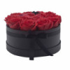 Bouquet de fleurs de savon - 14 roses rouges - Rond