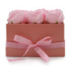 Bouquet de fleurs de savon - 9 roses roses - Carré