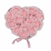 Bouquet de fleurs de savon - 13 roses roses - Cœur