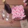 Bouquet de fleurs de savon - 13 roses roses - Cœur