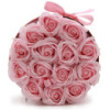 Bouquet de fleurs de savon - 14 roses roses - Rond