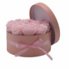 Bouquet de fleurs de savon - 14 roses roses - Rond