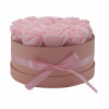 Bouquet de fleurs de savon - 14 roses roses - Rond