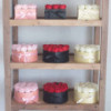 Bouquet de fleurs de savon - 14 roses roses - Rond