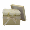 Bouquet de fleurs de savon - 9 roses crème - Carré