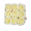 Bouquet de fleurs de savon - 9 roses crème - Carré