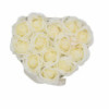 Bouquet cadeau de fleurs de savon - 13 roses crème - Cœur
