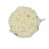 Bouquet cadeau de fleurs de savon - 14 roses crème - Rond