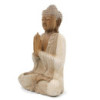 Statue de Bouddha sculptée à la main - 40 cm Bienvenue - Blanchi à la chaux