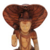 Statue de Bouddha sculptée à la main - Shiva avec Cobra - 50 cm