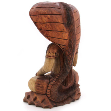 Statue de Bouddha sculptée à la main - Shiva avec Cobra - 50 cm