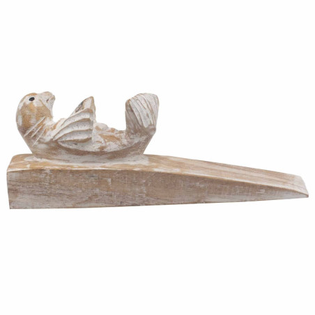Cale-porte sculpté à la main - Bébé phoque