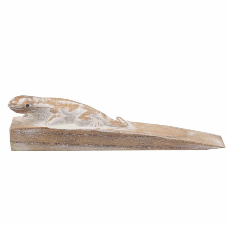 Butoir de porte sculpté à la main - Gecko