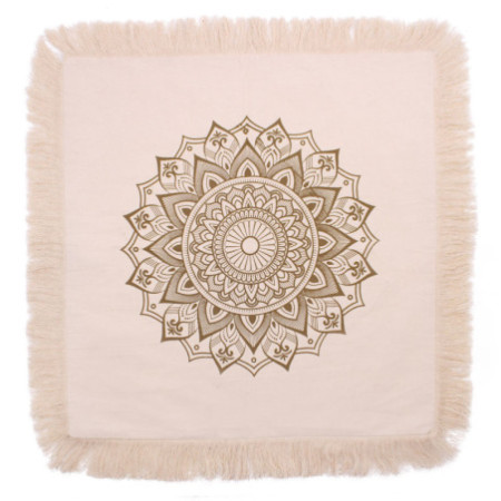 Coussin Mandala Lotus - 60x60cm - bronze
