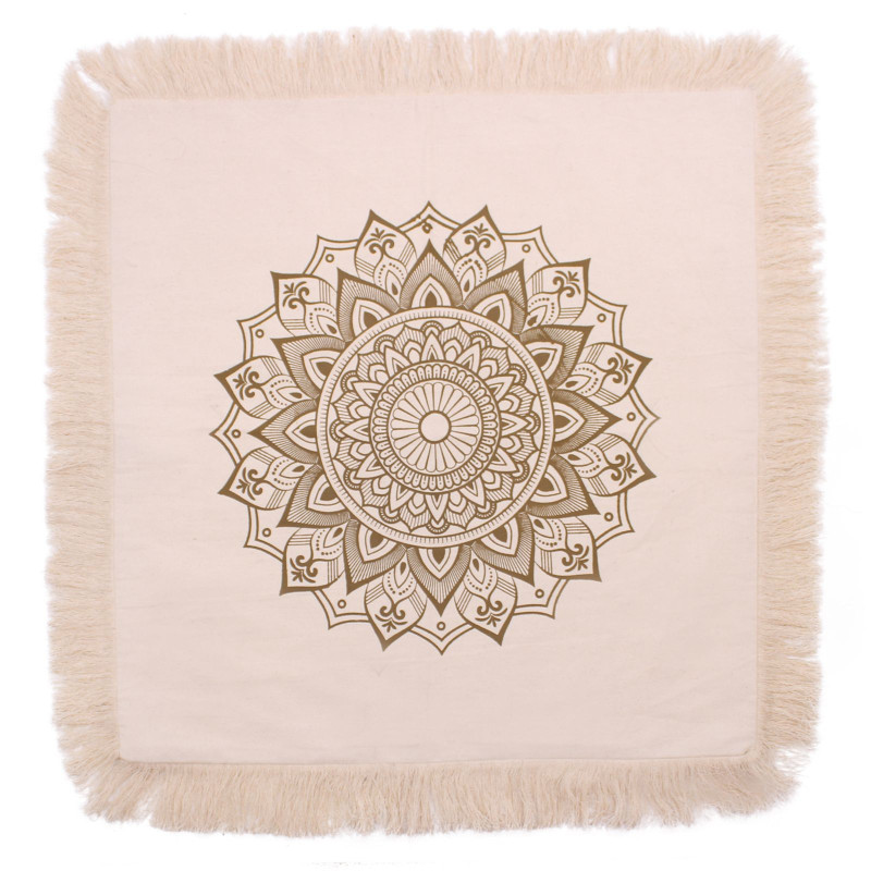 Coussin Mandala Lotus - 60x60cm - bronze
