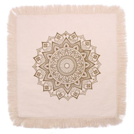 Coussin Mandala Lotus - 60x60cm - bronze