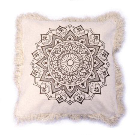 Coussin Mandala Lotus - 60x60cm - bronze