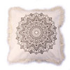 Coussin Mandala Lotus - 60x60cm - bronze