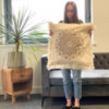Coussin Mandala Lotus - 60x60cm - bronze