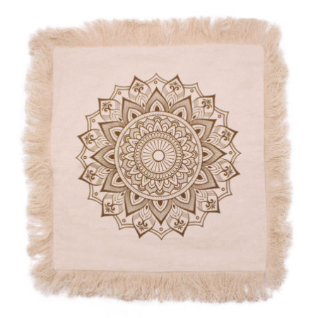 Coussin Mandala Lotus - 45x45cm - bronze
