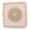 Coussin Mandala Lotus - 45x45cm - bronze