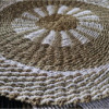 Jonc rond blanc et beige - Soleil intérieur - 1 m