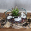 Verre fondu sur support double XL - 70 cm