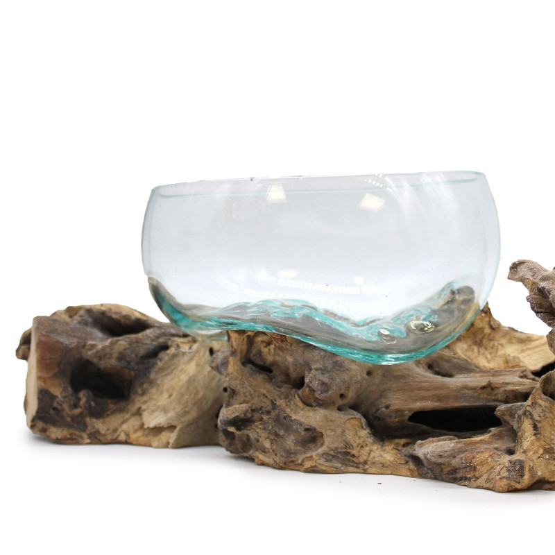 Verre fondu sur support double XL - 70 cm