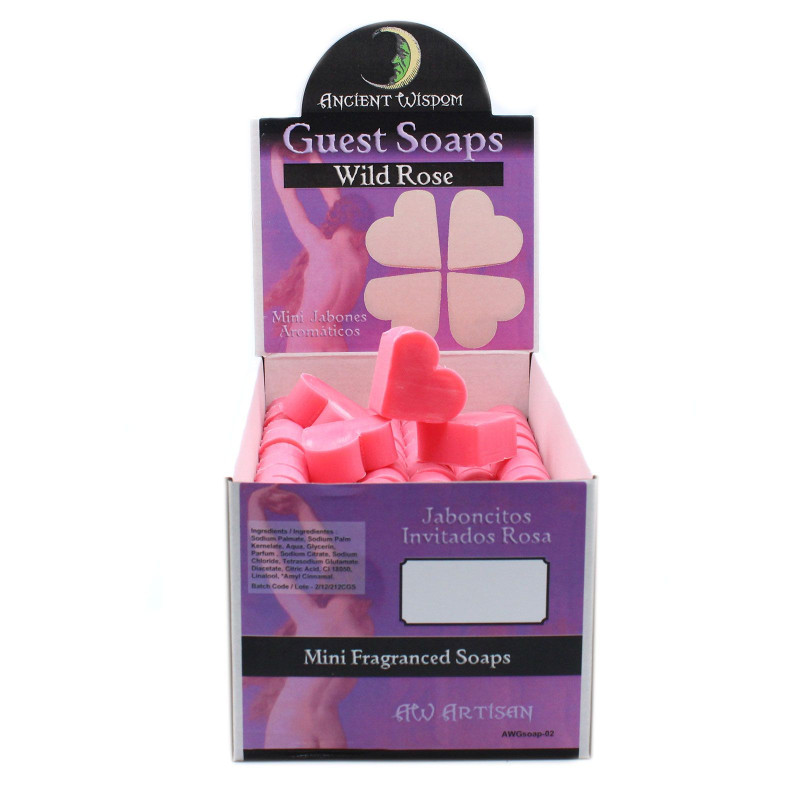 Savons d'invités Heart - Rose sauvage