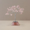 Arbre à pierres précieuses avec base en organite - 80 pierres - Quartz rose
