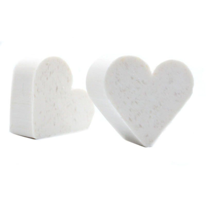 Savons invités Heart - Noix de coco