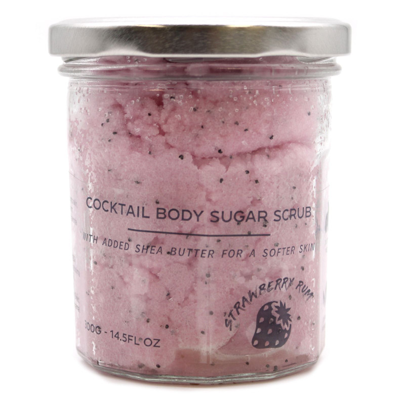 Gommage corporel au sucre parfumé - Rhum fraise 300 g