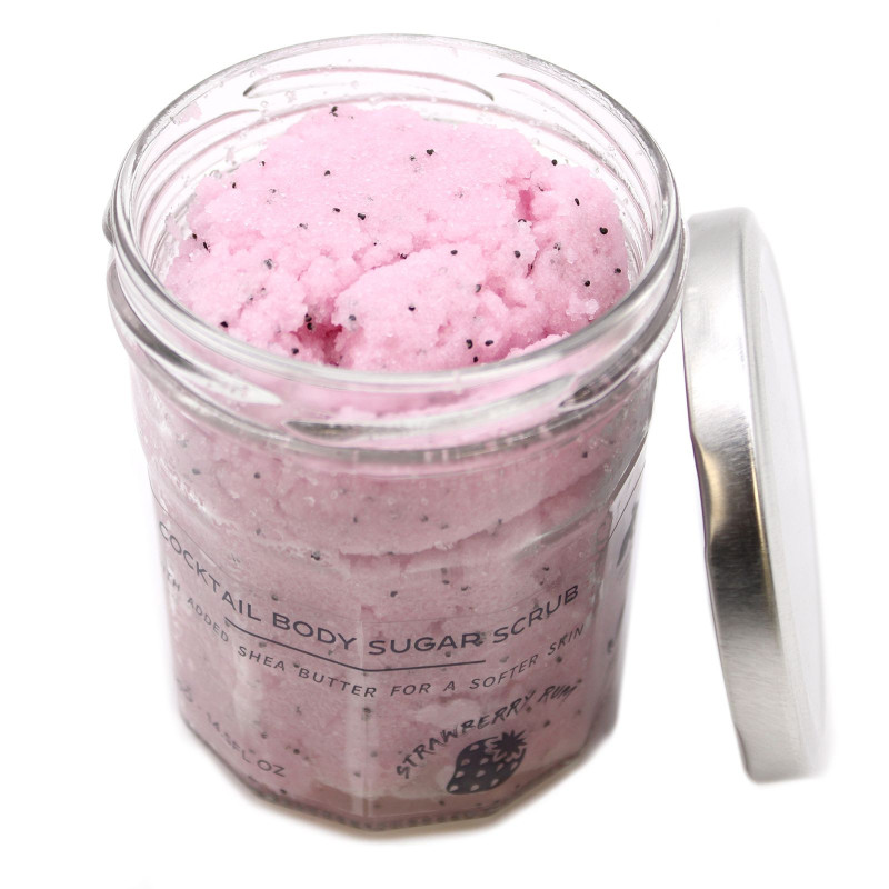 Gommage corporel au sucre parfumé - Rhum fraise 300 g