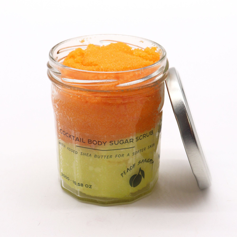 Gommage corporel au sucre parfumé - Sangria à la pêche 300 g